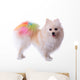 Pomeranian Dog Grooming Colorful Tail Wall Decal