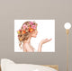 Beauty Girl with Flowers Wall Decal