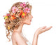 Beauty Girl with Flowers Wall Decal