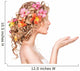 Beauty Girl with Flowers Wall Decal