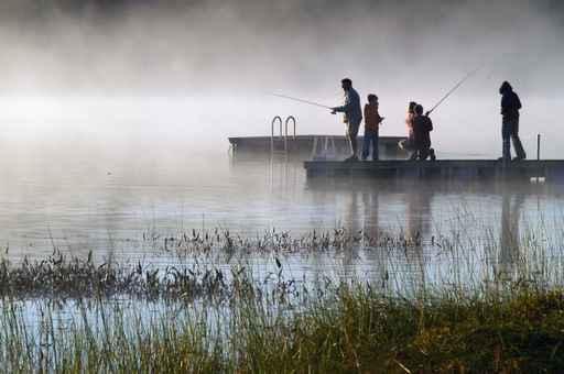 Early Morning Fishing Autumn Wall Decal