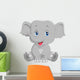Cute Baby Elephant Cartoon Wall Decal