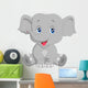 Cute Baby Elephant Cartoon Wall Decal