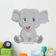 Cute Baby Elephant Cartoon Wall Decal