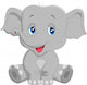 Cute Baby Elephant Cartoon Wall Decal