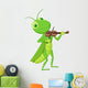 Grasshopper with a Violin Wall Decal