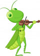 Grasshopper with a Violin Wall Decal