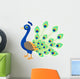 Peacock Cartoon Wall Decal