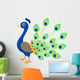 Peacock Cartoon Wall Decal