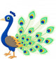 Peacock Cartoon Wall Decal