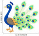 Peacock Cartoon Wall Decal