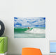 Athletic surfer with board Wall Mural
