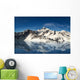 Majestic snow covered mountains reflecting in the water Wall Mural