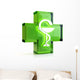 Cross and snake Wall Decal