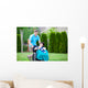 Father Racing around Park Wall Decal