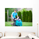 Father Racing around Park Wall Decal
