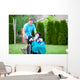 Father Racing around Park Wall Decal