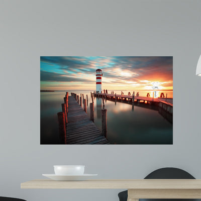 Lighthouse Lake Austria shown on a wall