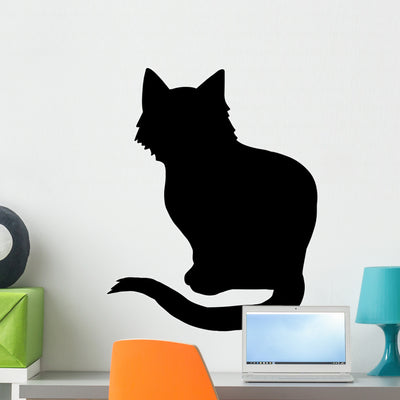Cat shown on a wall