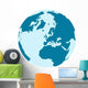 Blue Globe Wall Decal
