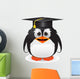 Penguin with Graduation Cap Wall Decal