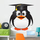 Penguin with Graduation Cap Wall Decal