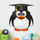 Penguin with Graduation Cap Wall Decal