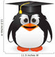 Penguin with Graduation Cap Wall Decal