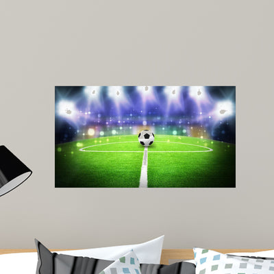 Soccer Stadium Night shown on a wall