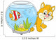 Little Red Kitten Walking around an Aquarium Wall Decal