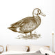 vector engraving duck on white background Wall Decal