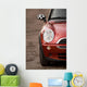 Photo of red Mini, in the nature Wall Mural