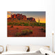 Desert Sunset with Mountain Wall Decal
