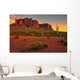 Desert Sunset with Mountain Wall Decal