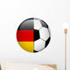 Germany Flag with Soccer Ball Background Wall Decal