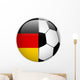 Germany Flag with Soccer Ball Background Wall Decal