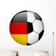 Germany Flag with Soccer Ball Background Wall Decal