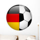 Germany Flag with Soccer Ball Background Wall Decal