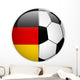 Germany Flag with Soccer Ball Background Wall Decal