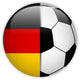 Germany Flag with Soccer Ball Background Wall Decal