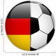 Germany Flag with Soccer Ball Background Wall Decal
