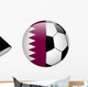Qatar Flag with Soccer Ball Background Wall Decal