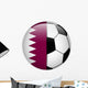 Qatar Flag with Soccer Ball Background Wall Decal