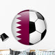 Qatar Flag with Soccer Ball Background Wall Decal