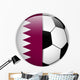 Qatar Flag with Soccer Ball Background Wall Decal