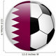 Qatar Flag with Soccer Ball Background Wall Decal