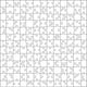 Puzzle template 169 pieces vector, 13x13 Wall Mural