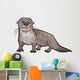 Otter Animal Cartoon Illustration Wall Decal