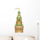 Green Watercolor Fairy-tale Tower Wall Decal