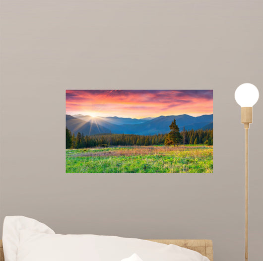 Colorful Morning Panorama Carpathian